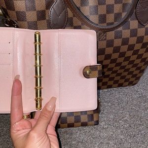 PINK INTERIOR Louis Vuitton Damier Ebene Agenda PM